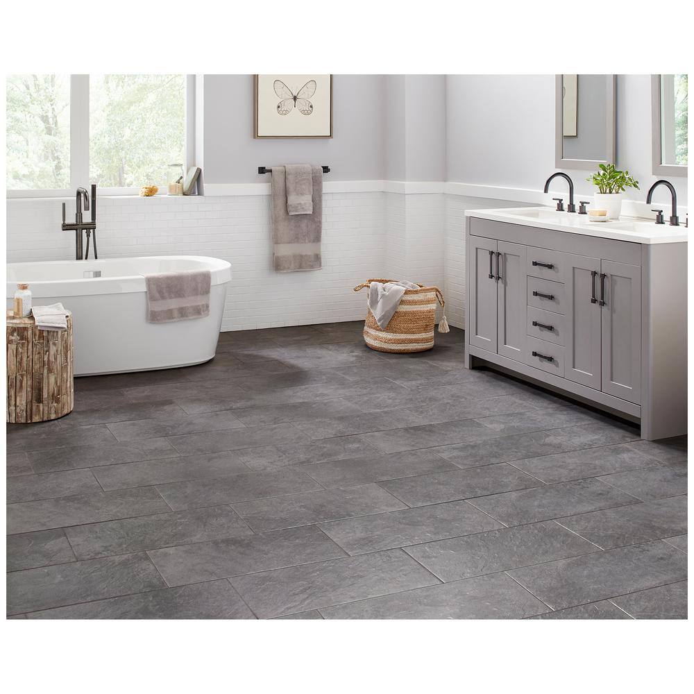 Daltile Cascade Ridge 24 in. x 12 in. Slate Ceramic Floor and Wall Tile (15.04 sq. ft.  case) CR081224HD1PV