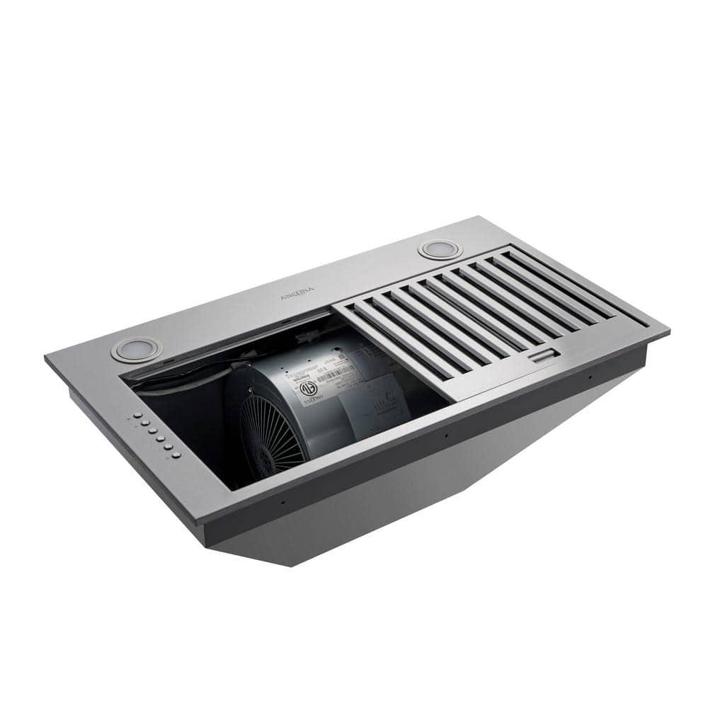 Ancona 28 in Ducted BuiltIn Range Hood with LED in Stainless Steel