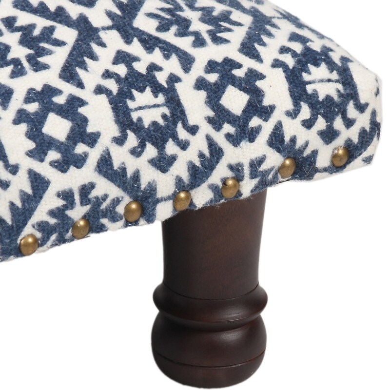 HERAT ORIENTAL Handmade Cotton Upholstered Footstool