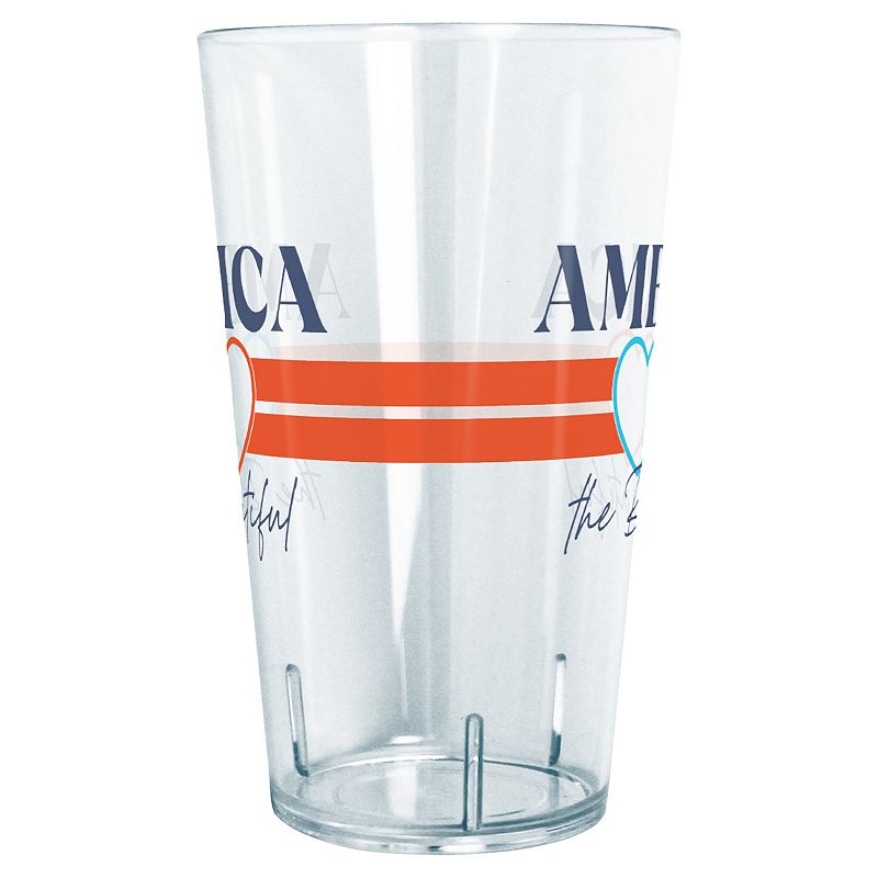 America The Beautiful Stripes And Hearts 24 oz. Tritan Tumbler