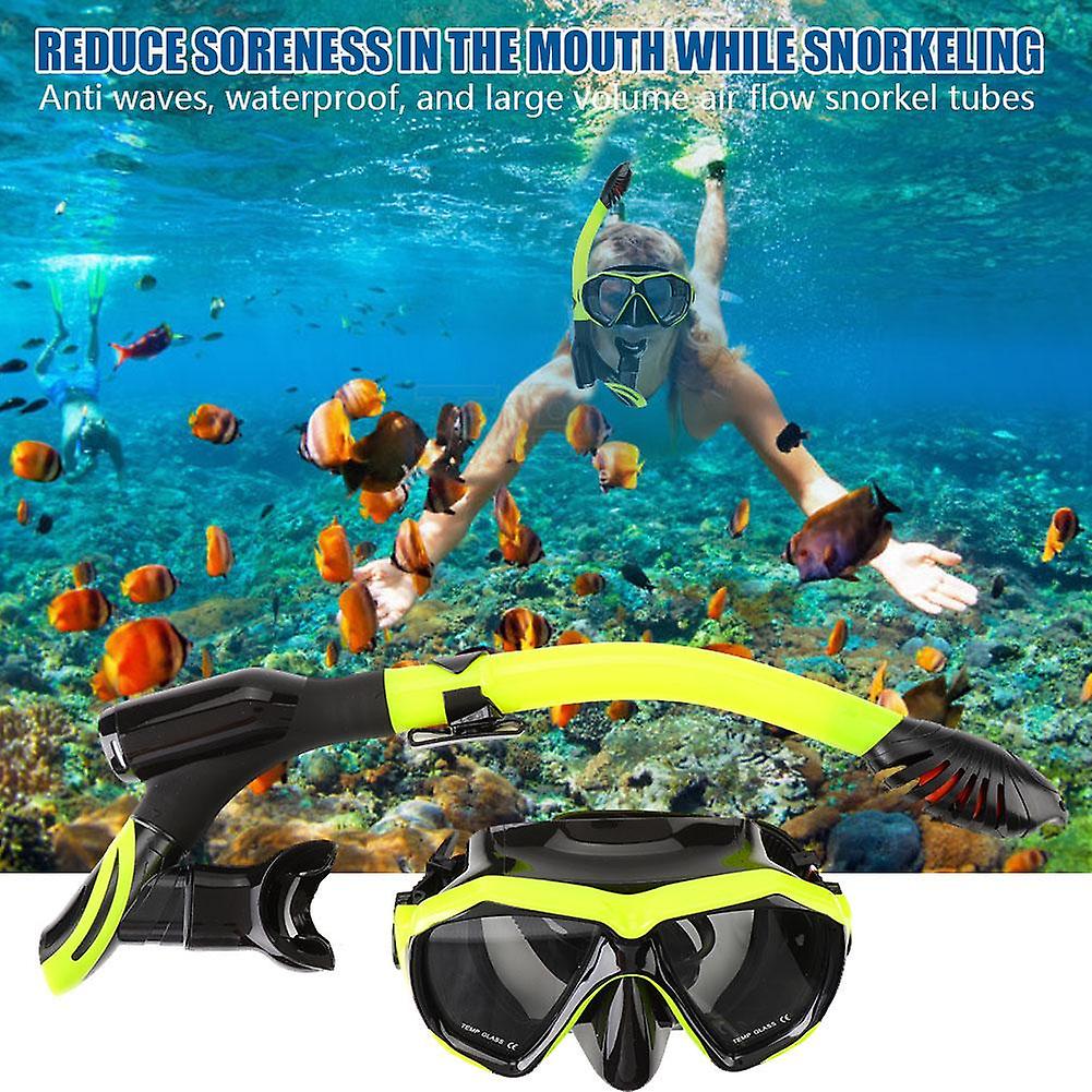 TUO Anti-fog Diving Mask Snorkel Set Full Dry Tube Underwater Swimming Equipment