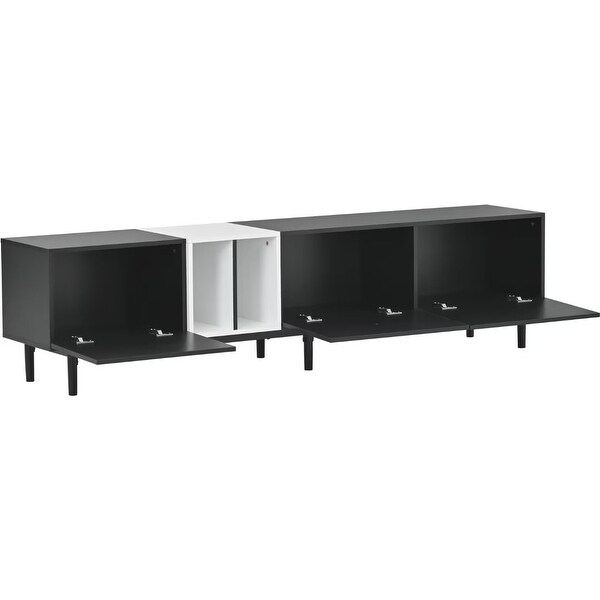 TV Stand for 80'' TV with 3 Doors，Entertainment Center - 83 inches