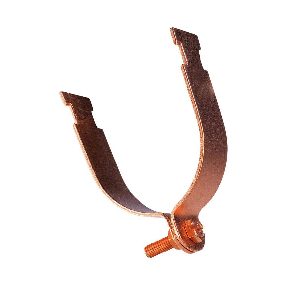 The Plumber's Choice 3 in. Copper Epoxy Coated Steel Strut Clamp 03CLSTCP