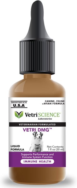 VetriScience Vetri-DMG Liquid Immune Supplement for Dogs， Cats and Birds