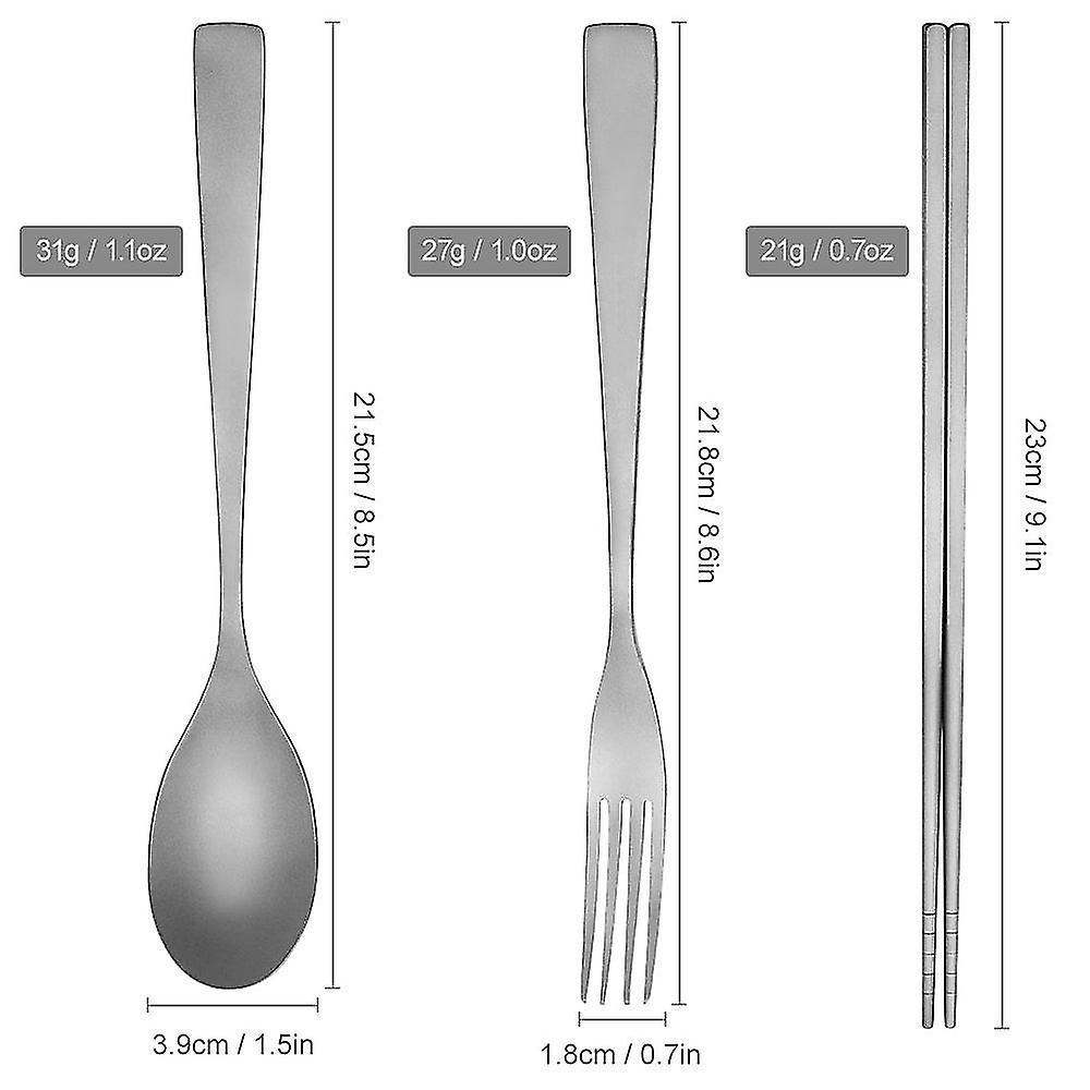 Titanium Fork Spoon Chopsticks Camping Tableware Cookware Camping Utensils Outdoor Spoon Fork For Hiking Backpacking Picnic