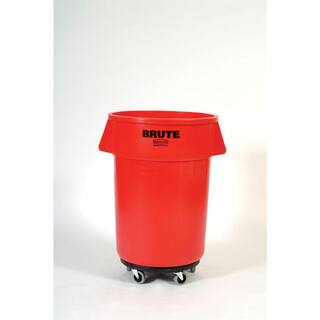 Rubbermaid Commercial Products Brute Trash Can Dolly with Brute 44 Gal. Trash Can 2031187-BD