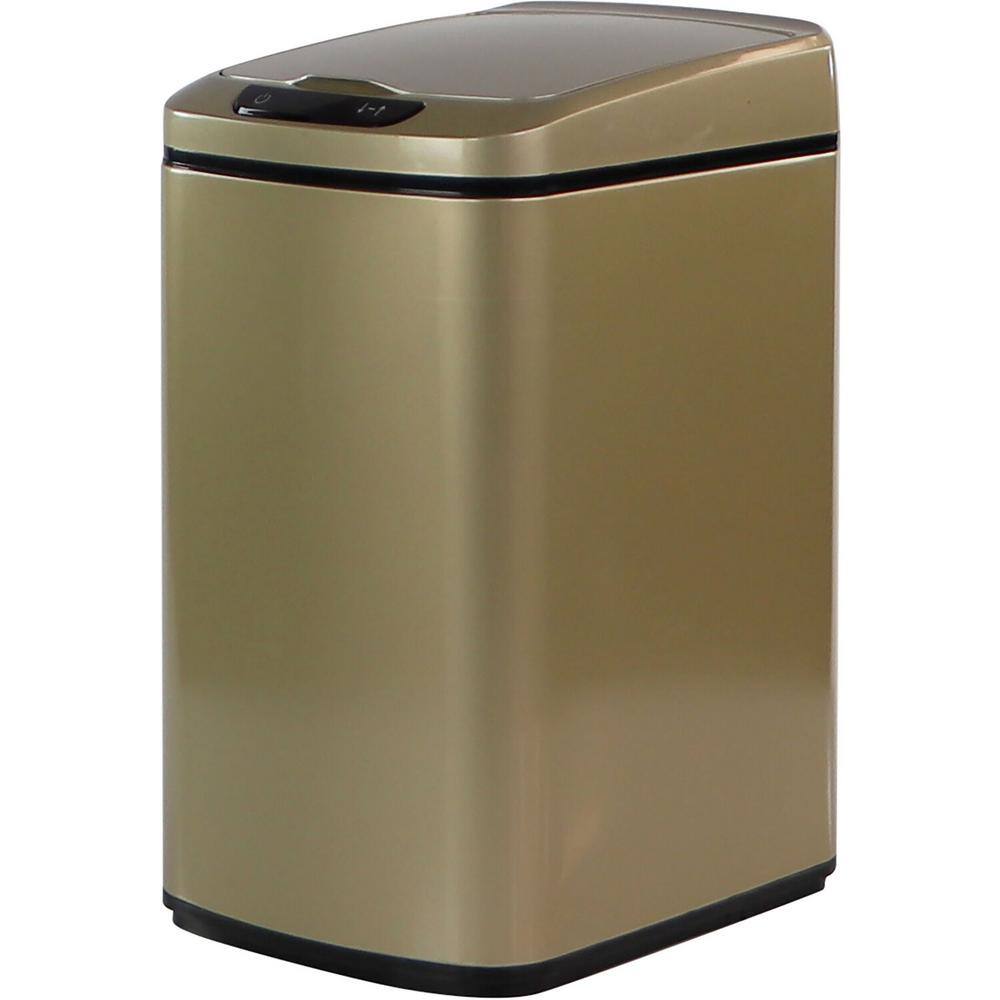 Hanover 3.2 Gal. Gold Metal Household Trash Can with Sensor Lid HTRASH12L-2