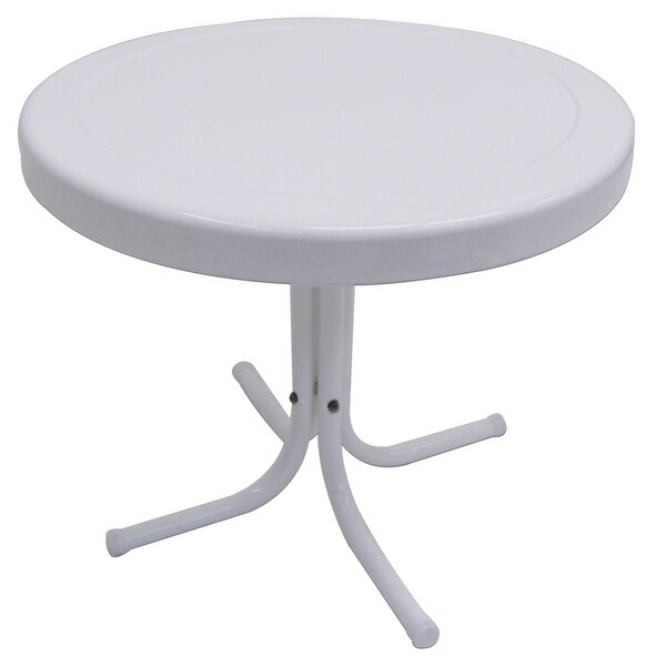 Leigh Country TX 93500 Retro Metal Patio Table White