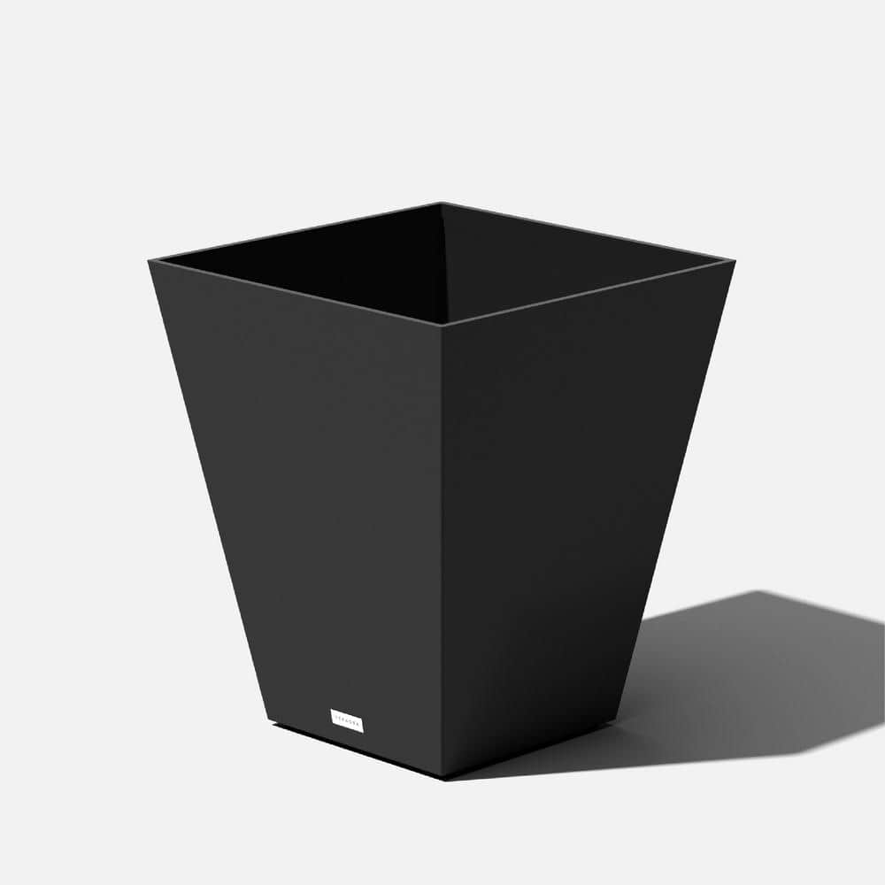 Veradek Nobleton 22 in. Square Black Plastic Planter NBV22B