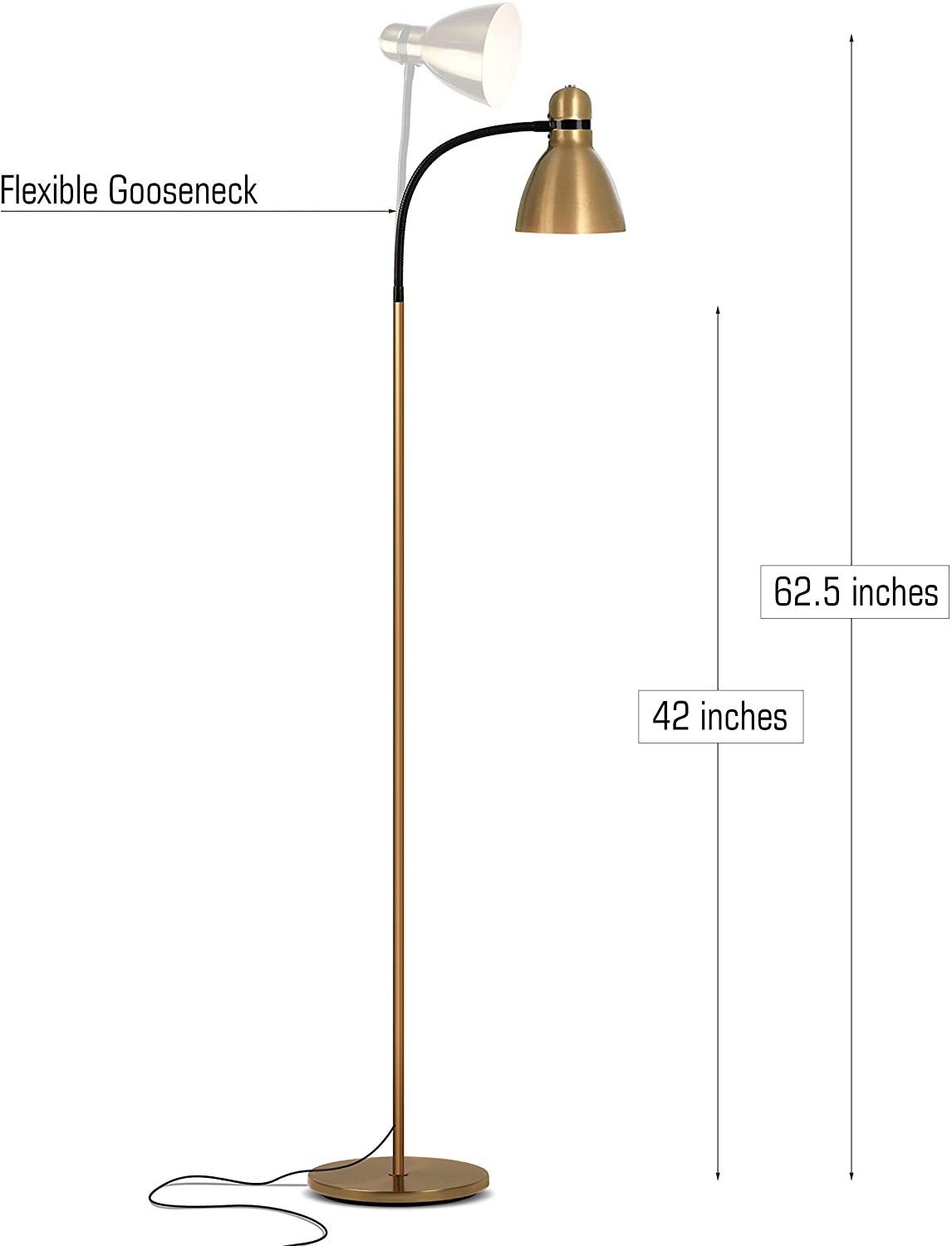 Avery Dimmable Task & Reading LED Floor Lamp