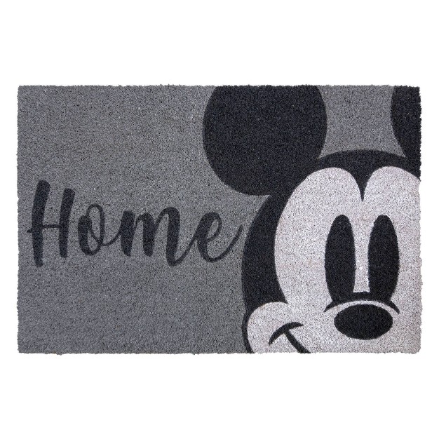 Mickey Mouse 2pk Coir Door Mats Gray