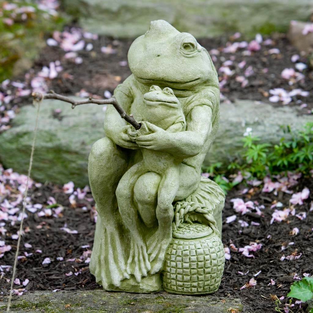 Campania International Gone Fishin Frog Statue