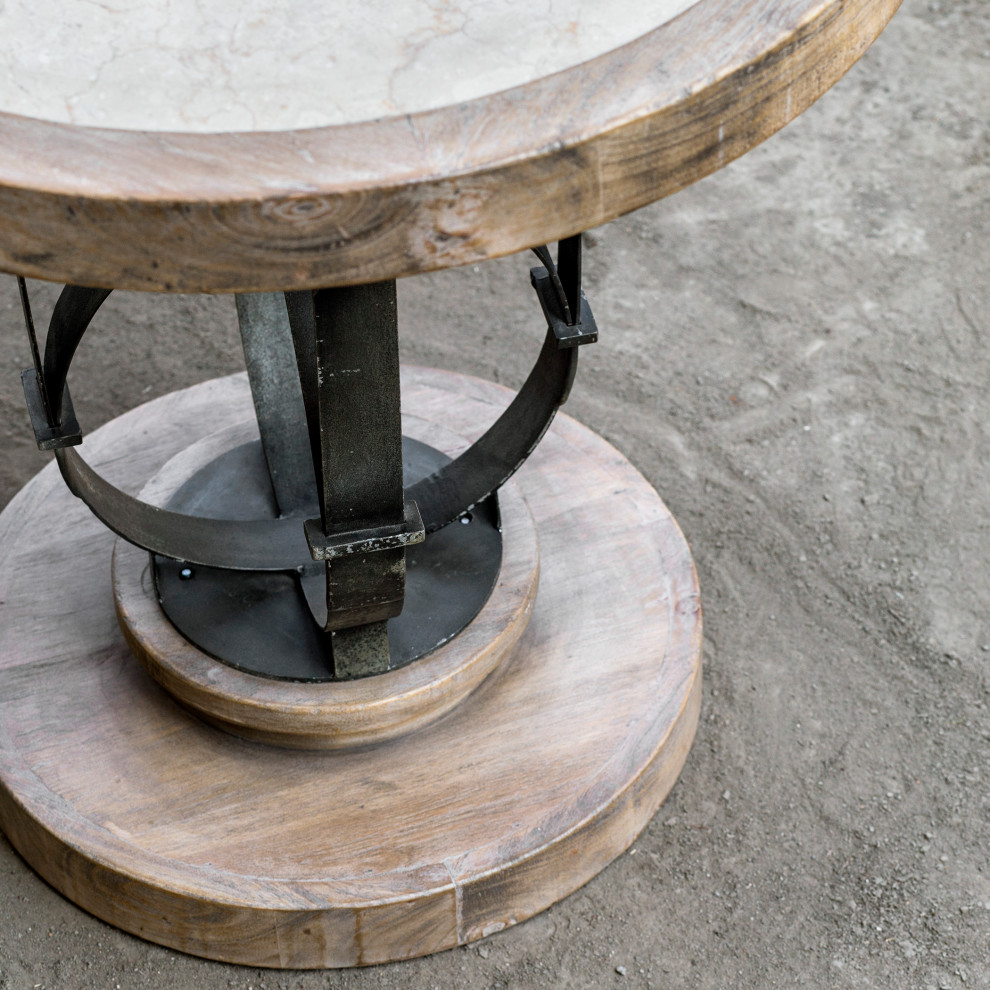 Uttermost Sydney Light Oak Accent Table   Industrial   Side Tables And End Tables   by HedgeApple  Houzz