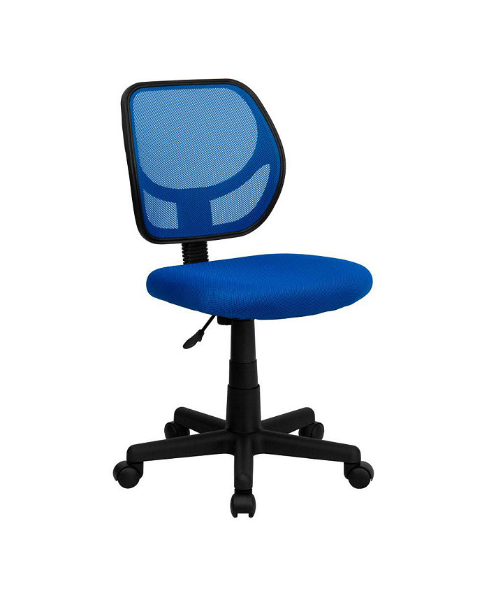 EMMA+OLIVER Mid-Back Mesh Swivel Task Office Chair With Curved Square Back