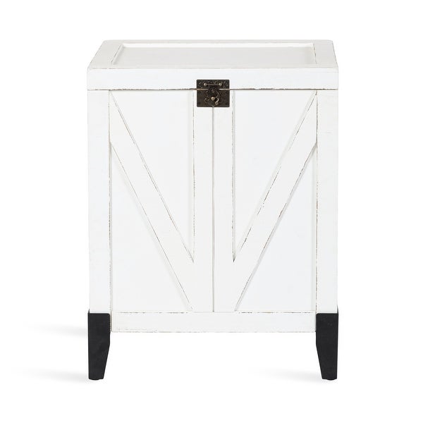 Kate and Laurel Cates Wood Side Table with Trunk Storage - 21x27x15