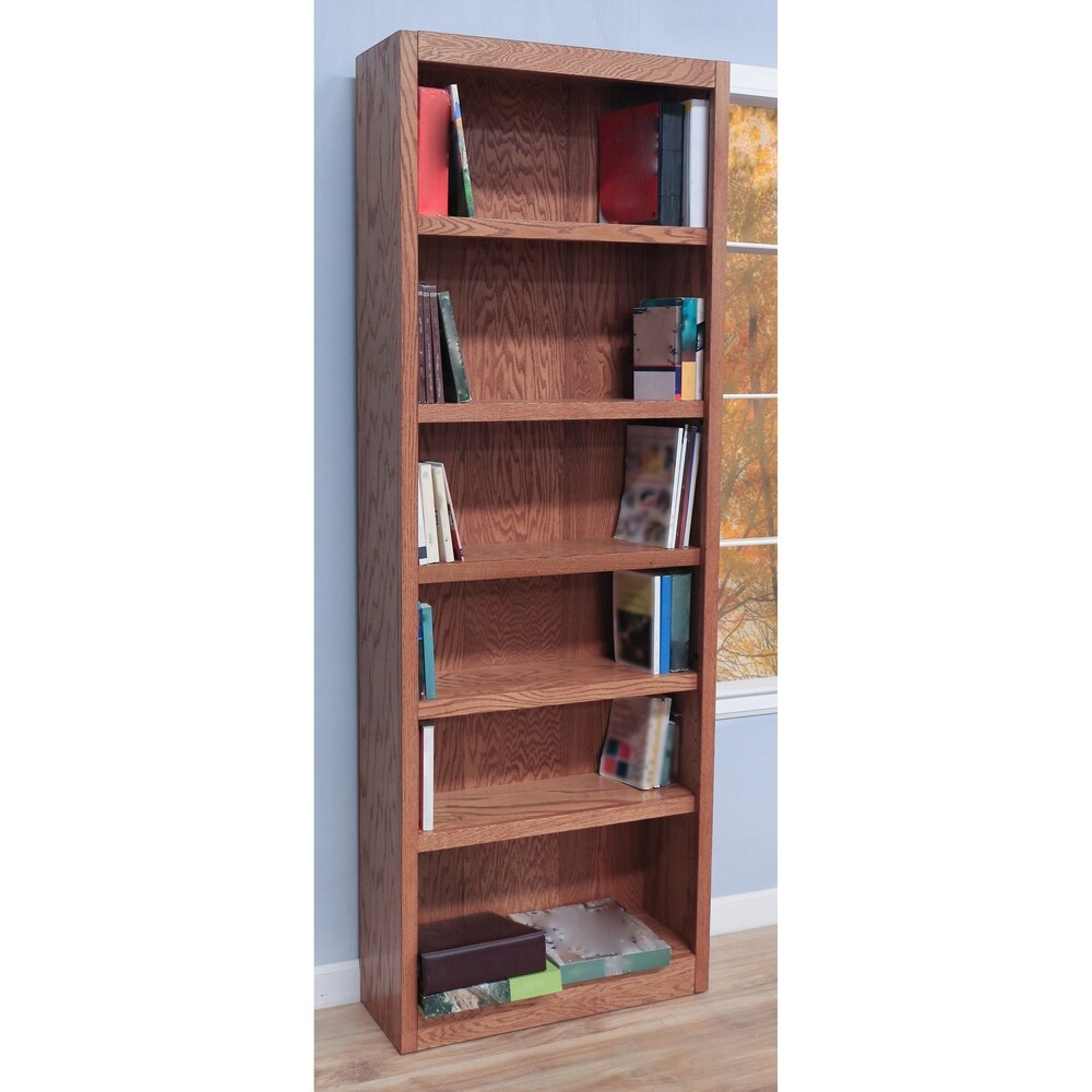 Concepts in Wood MI3084 Single Wide Bookcase  6 Shelves