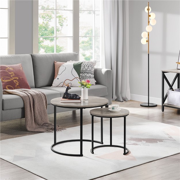 Yaheetech Nesting Round Accent Coffee Table For Living Room