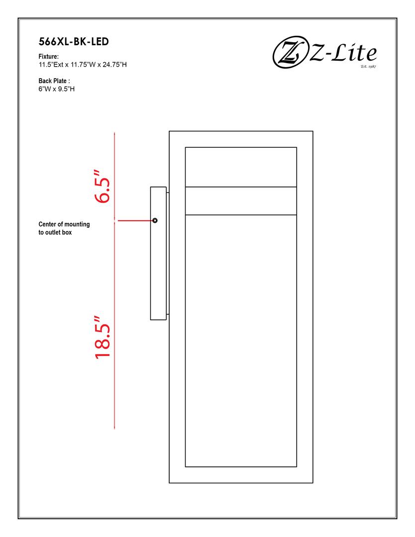 Z-Lite 566XLBKLED