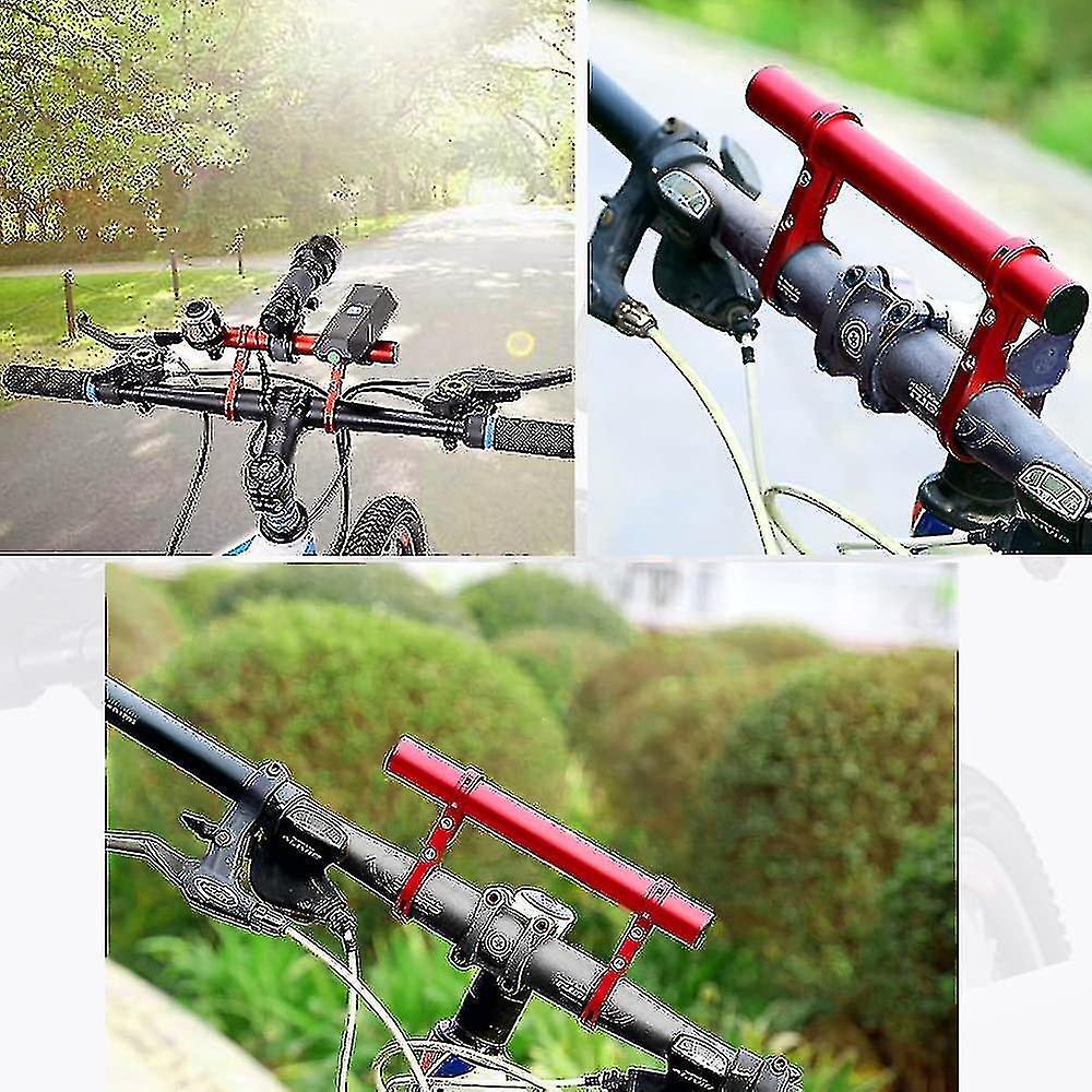 Bar Extender Bicycle Aluminum Alloy Bracket Extension Double Bar Extension Mount Holder Use-bicycle Bar Multi-function Rack Extensio