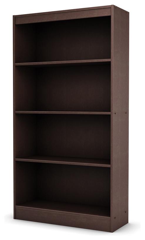 South Shore Axess 4 Shelf Bookcase  Chocolate   Transitional   Bookcases   by BisonOffice  Houzz