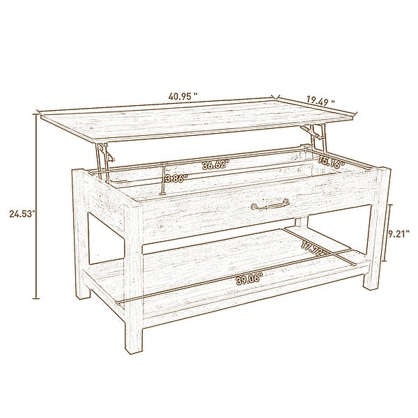 Lift Top Coffee Table with Storage