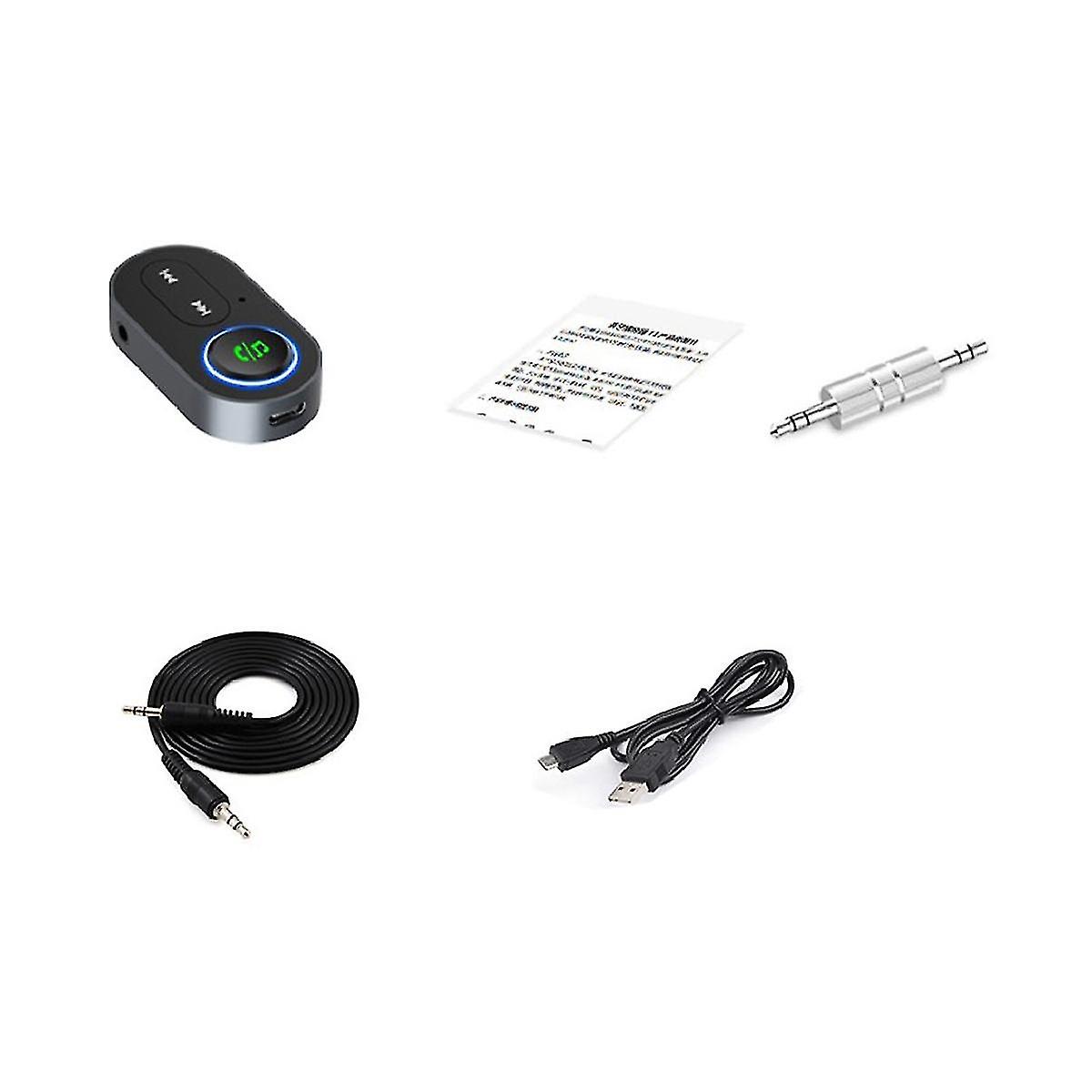 Bluetooth Adapter With Stereo Voice Broadcasting Car Wireless 5.1 Bluetooth Receiver With 3.5mm Aud