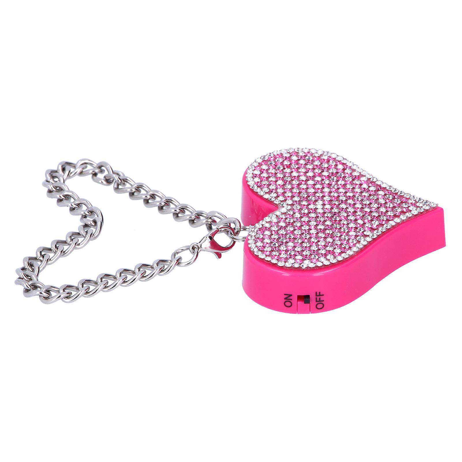 Portable 130db Selfdefense Alarm Antiattack Emergency Security Alert Heart Shape Keychain For Elderly Girl Kids