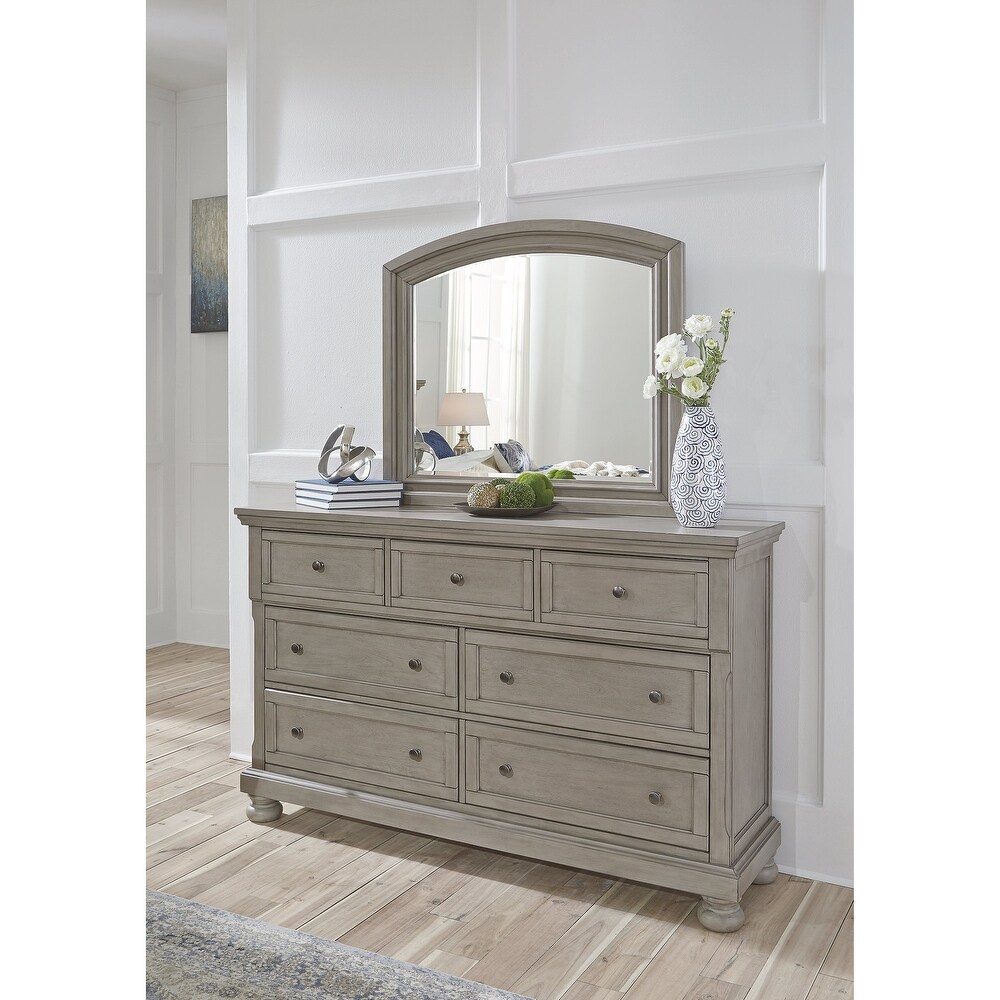 Signature Design by Ashley Lettner Light Gray Dresser and Mirror