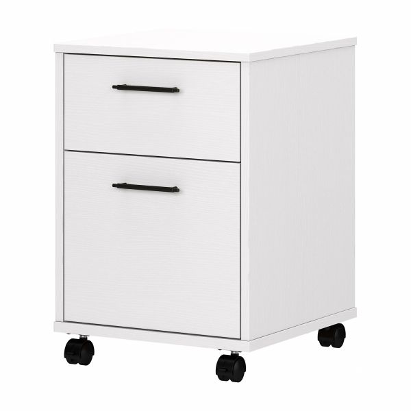 Bush Furniture Key West 2 Drawer Mobile File Cabinet in Pure White Oak