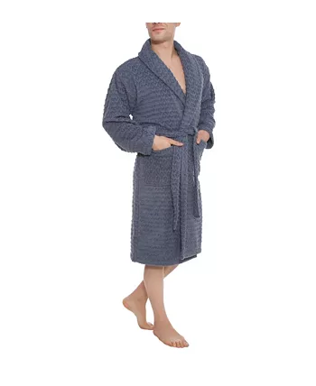 OZAN PREMIUM HOME Azure Unisex Collection Terry Cloth Bathrobe