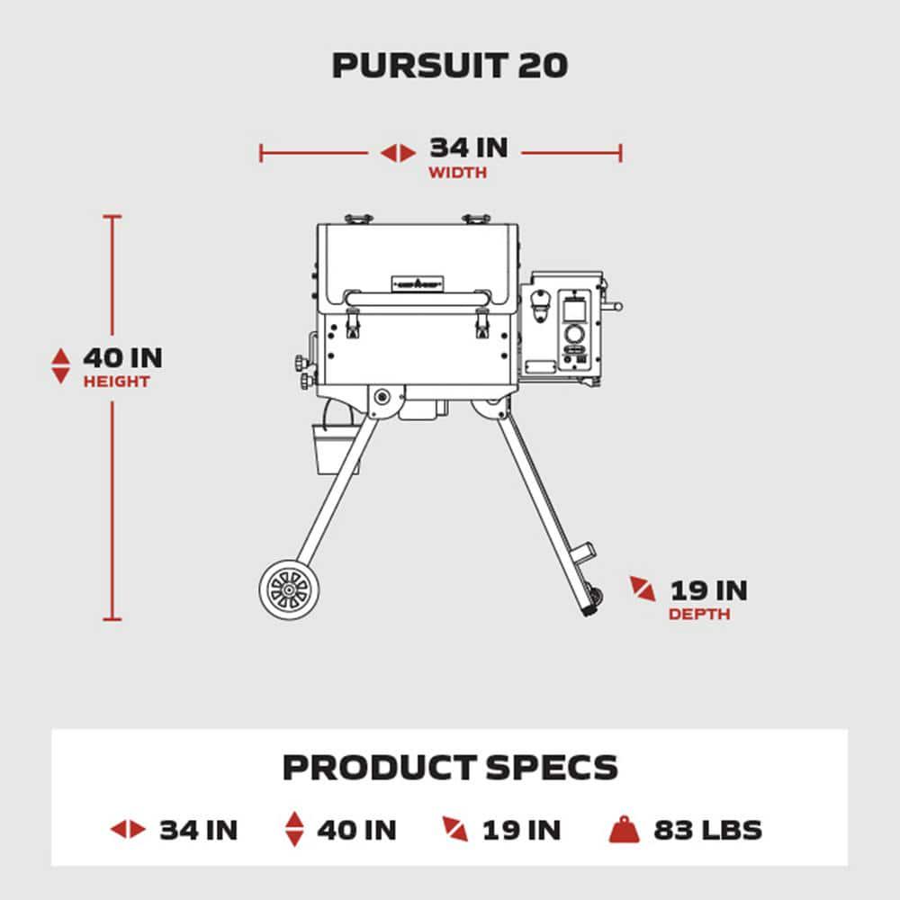 Camp Chef Pursuit Portable Pellet Grill in Stainless Steel