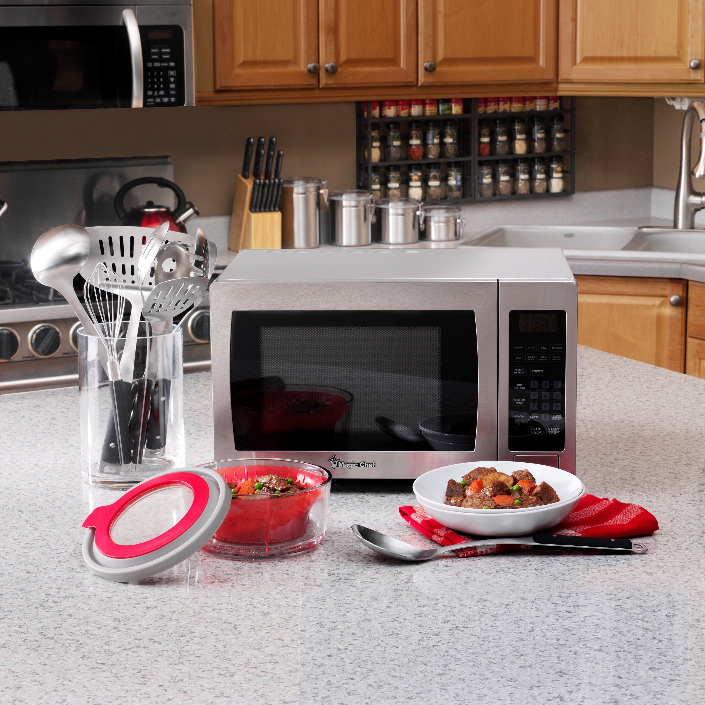 0.9 Cu Ft Countertop Microwave 900 Watt Digital Touch