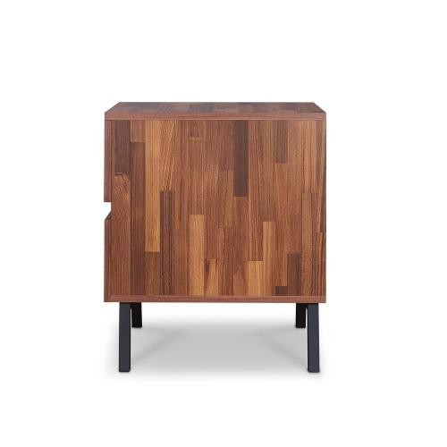 ACME Karine End Table in Walnut   Black 80622