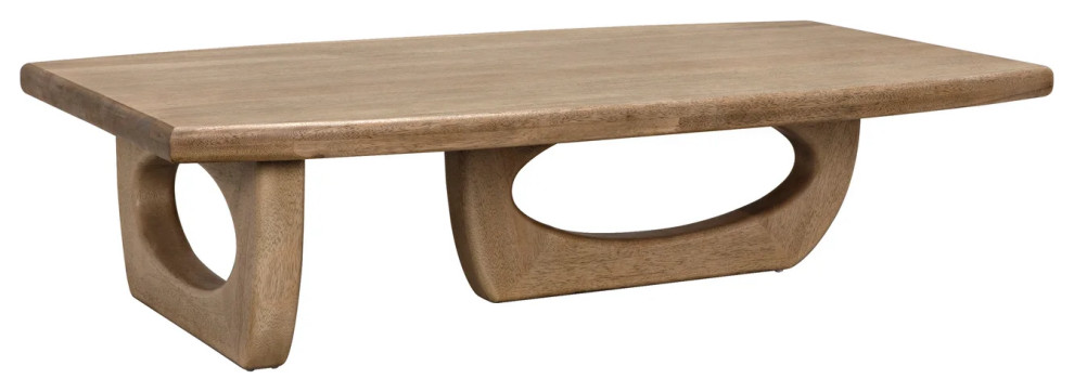 Hyram Coffee Table  Bleached Walnut   Midcentury   Coffee Tables   by Rustic Home Furniture Deco  Houzz