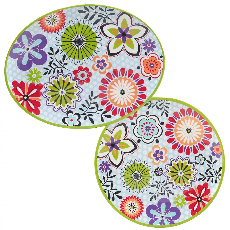 Certified International Carnaby 2-pc. Melamine Platter Set