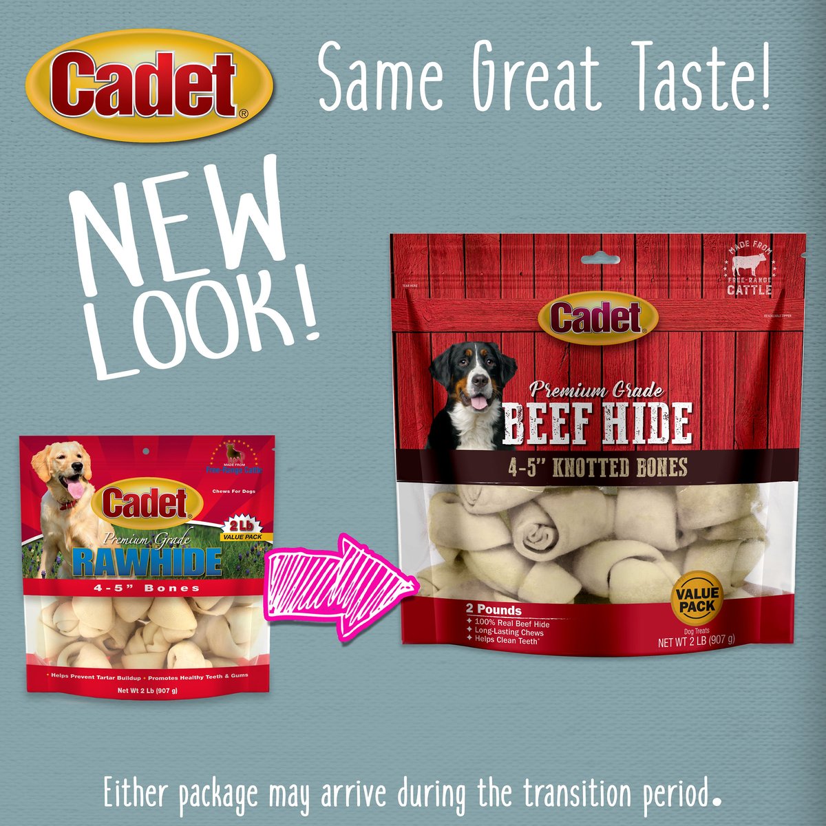 Cadet Premium Grade Knotted Beef Hide Bone Dog Treats