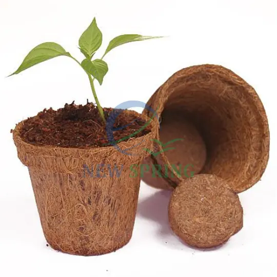 Best Price Manufacturers direct Natural coconut fiber pots coir pot home decoration balcony garden