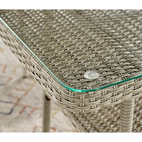 Lachica Outdoor Wicker Tall Rectangular Cocktail Table by Havenside Home