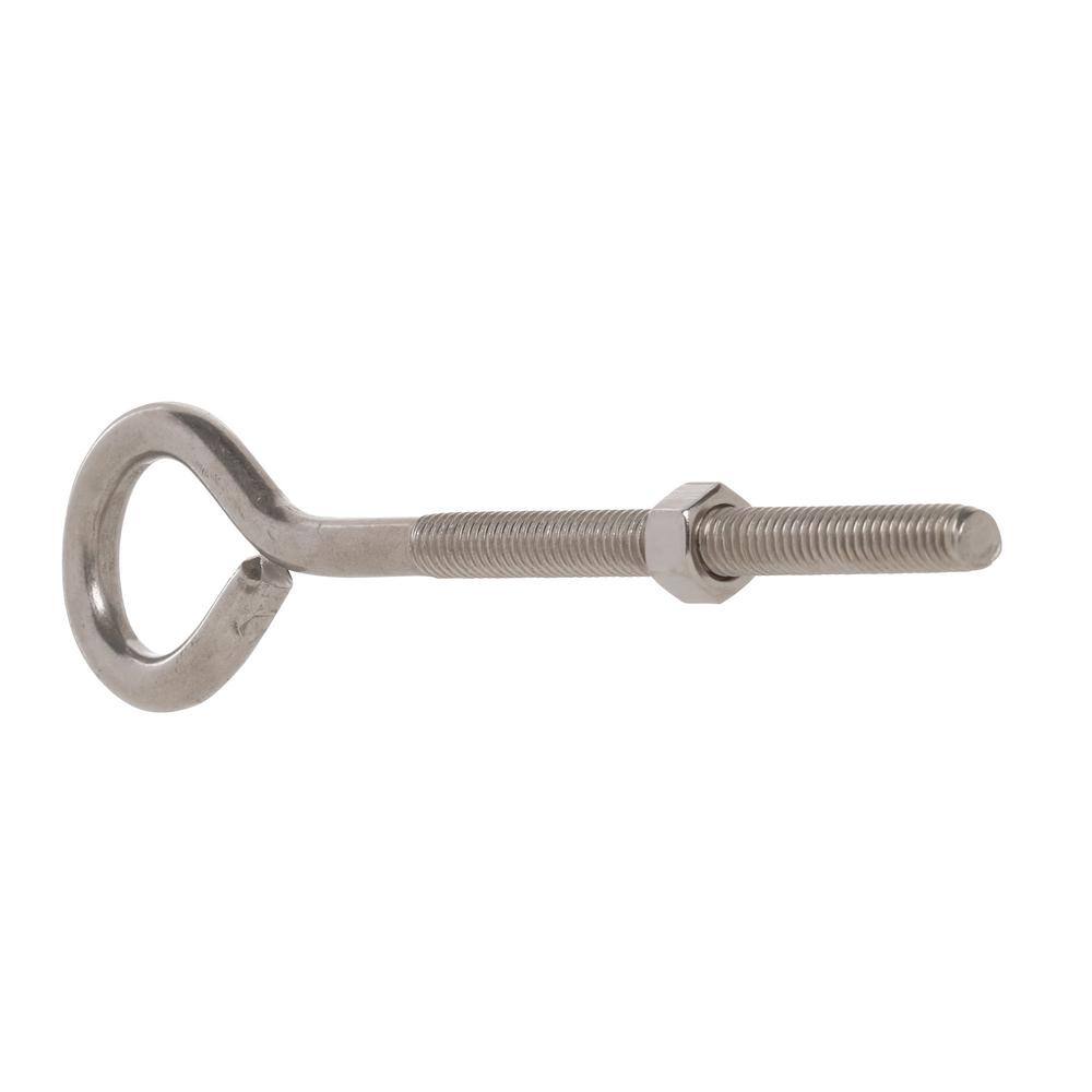 Everbilt 38 in. x 7 in. Stainless Steel Eye Bolt with Nut 803604