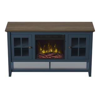 Twin Star Home 54 in. Freestanding Electric Fireplace TV Stand in Fontana Blue 18MM6762-TPP02S