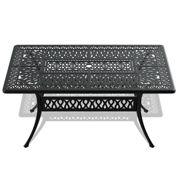 L58.27*W34.65 inch Cas Aluminum Patio Dining Table...