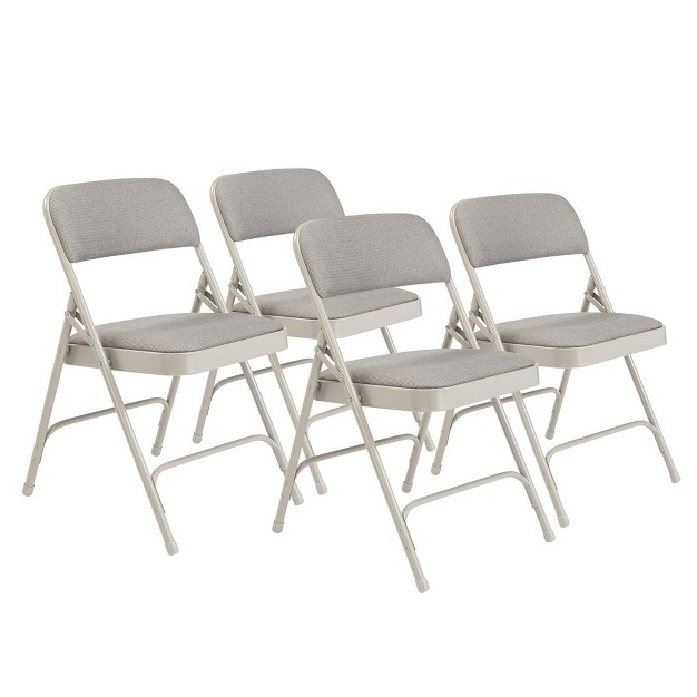 Cushion Double Hinge Indoor Outdoor Dining office Folding Chair Greystone 4 Pack