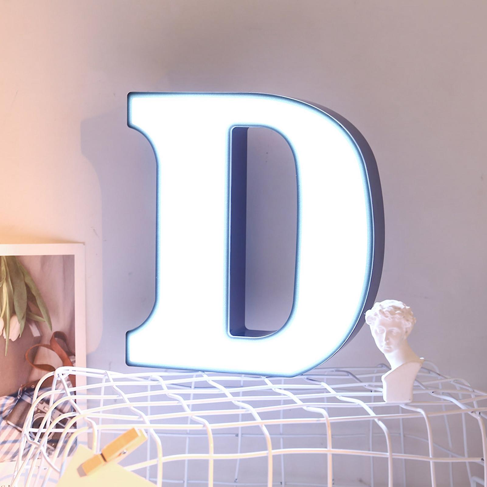 Plastic Led 26 English Alphabet Night Lamp Letter Shape Decoration Light For Birthday Propose Confessiond White Light