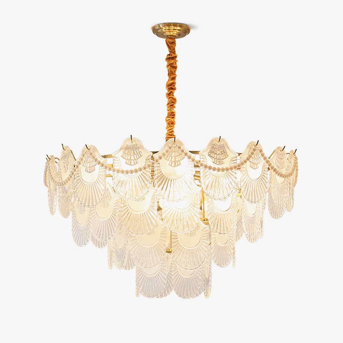 Pearl Glass Shell Chandelier