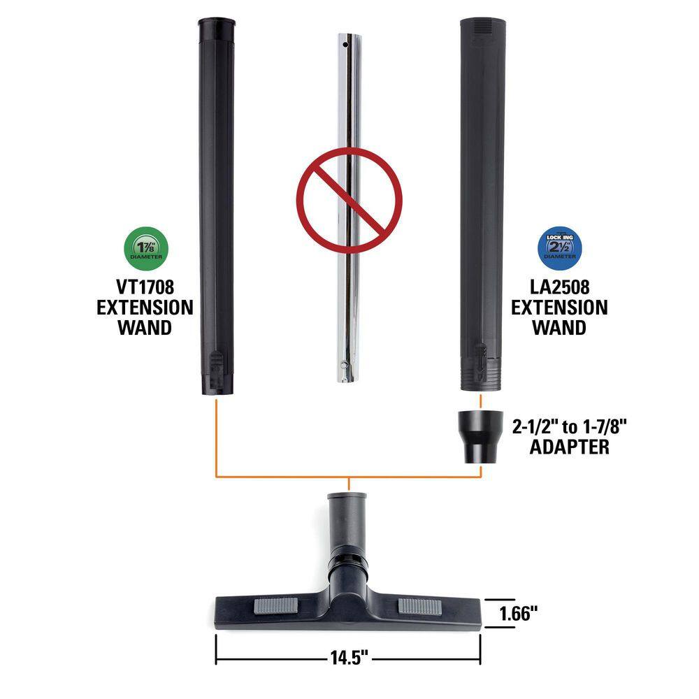 RIDGID 1-78 in. and 2-12 in. Premium Floor Cleaning Accessory Kit for WetDry Shop Vacuums VT1738