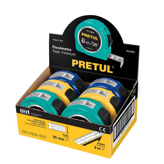 Pretul 21625 26 ft  tape rule Colors Display