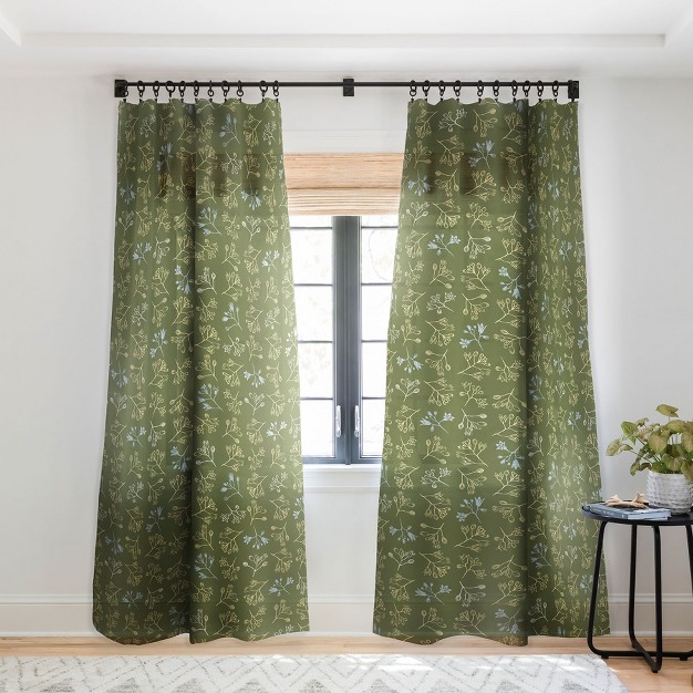 Wagner Campelo Convescote Green Single Panel Sheer Window Curtain Deny Designs