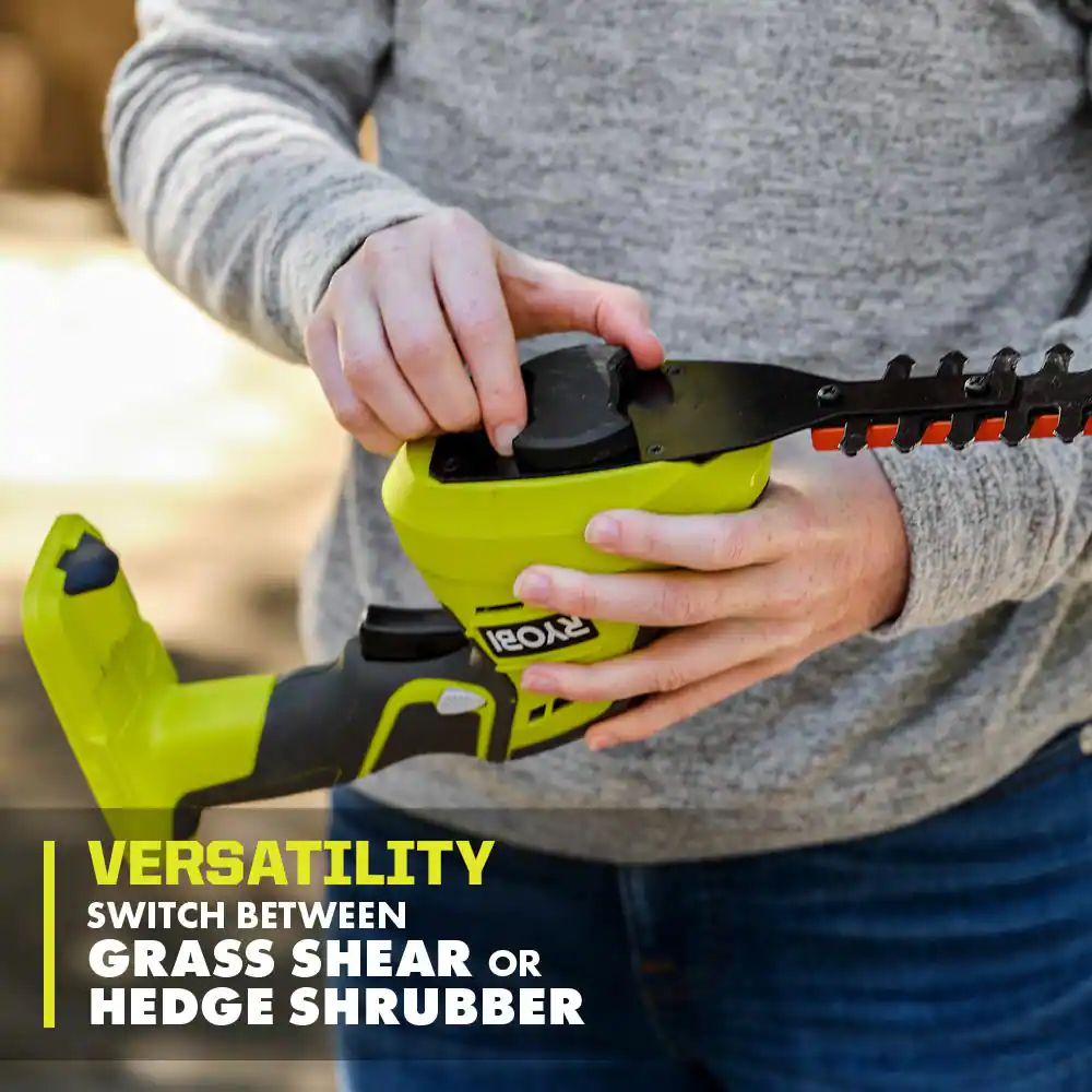 RYOBI P2908BTLVNM ONE+ 18V Cordless Grass Shear and Shrubber Trimmer (Tool Only)