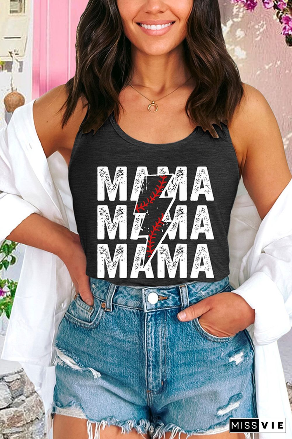 Mama Lightning Bolt Tank Top