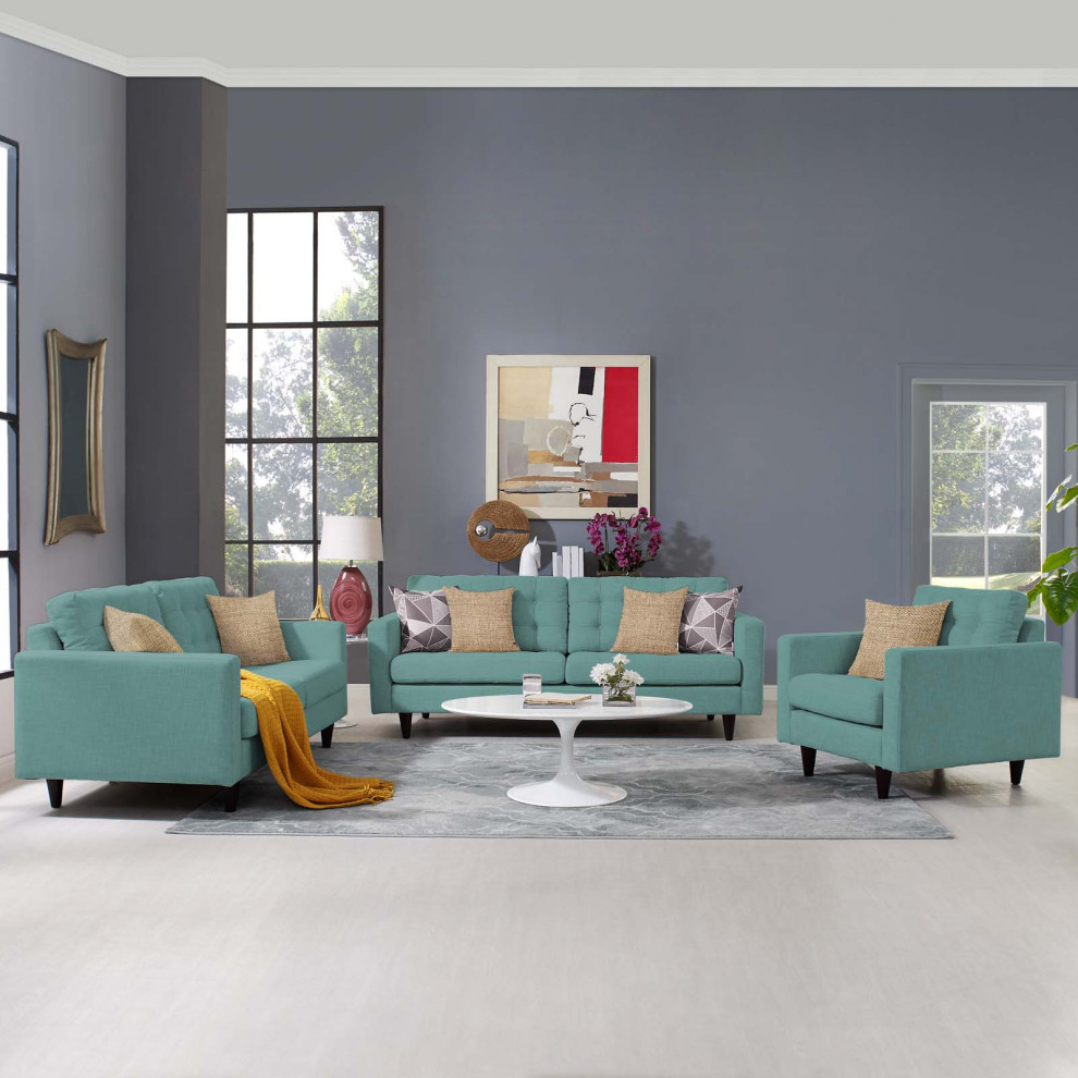 Laguna Empress Sofa  Loveseat and Armchair Set of 3   Midcentury   Living Room Furniture Sets   by PATIOS ON FLEEK  Houzz